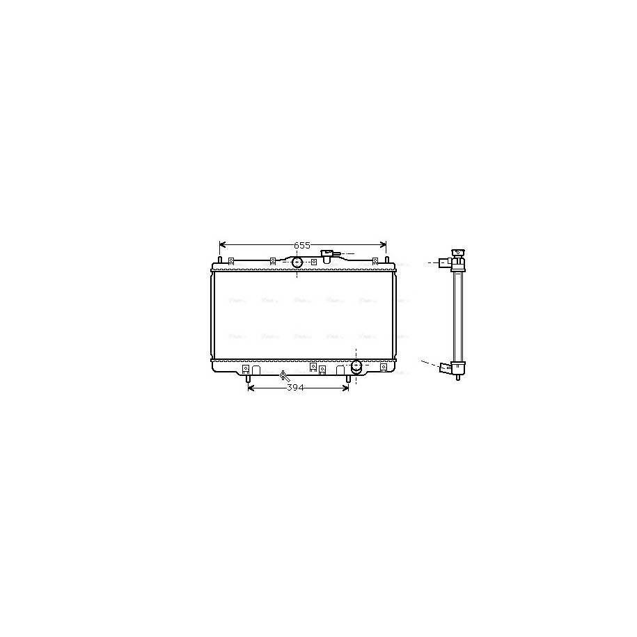 Radiator - Engine Cooling - AVA HD2070