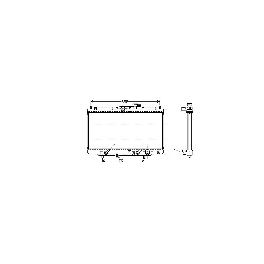 Radiator - Engine Cooling - AVA HD2071