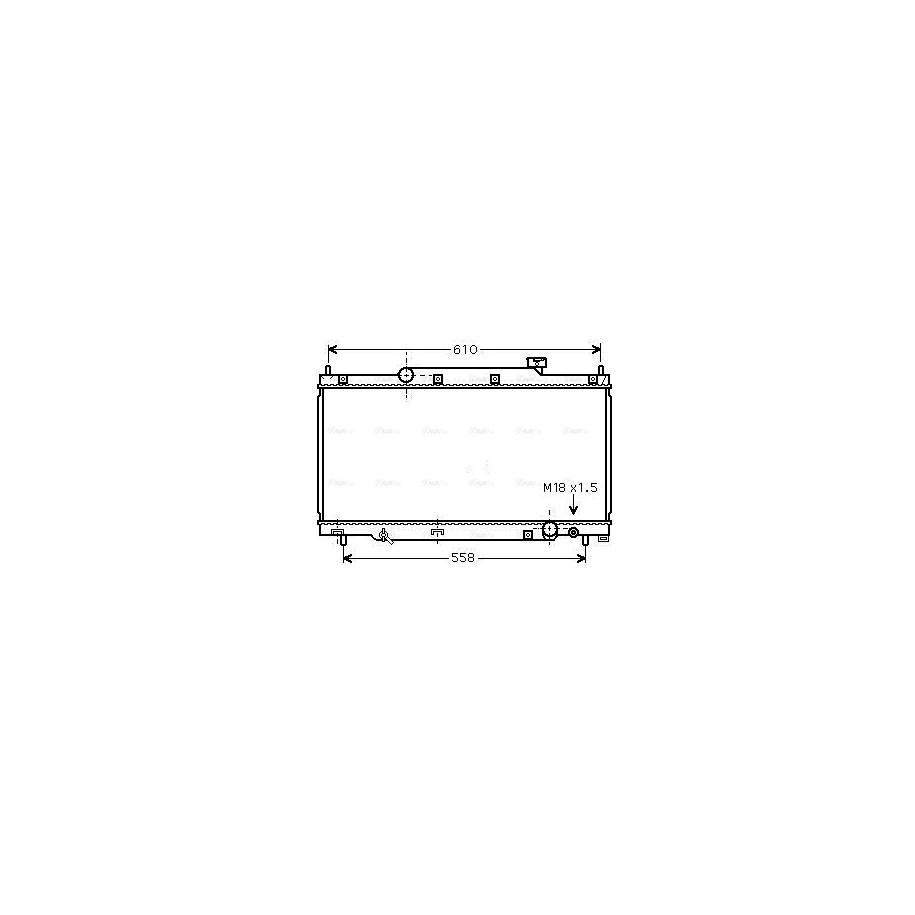 Radiator - Engine Cooling - AVA HD2164