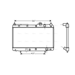 Radiator - Engine Cooling - AVA HD2175