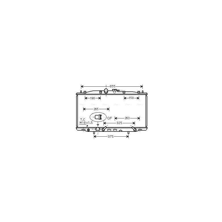 Radiator - Engine Cooling - AVA HD2179