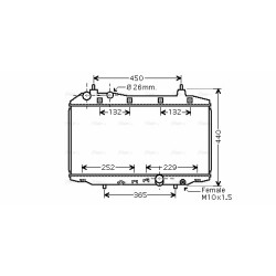 Radiator - Engine Cooling - AVA HD2188