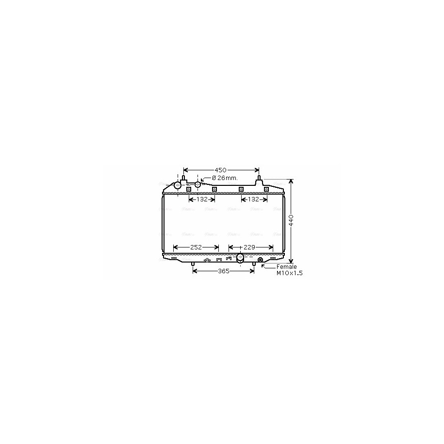 Radiator - Engine Cooling - AVA HD2188