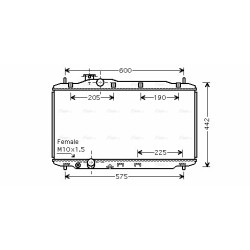 Radiator - Engine Cooling - AVA HD2189