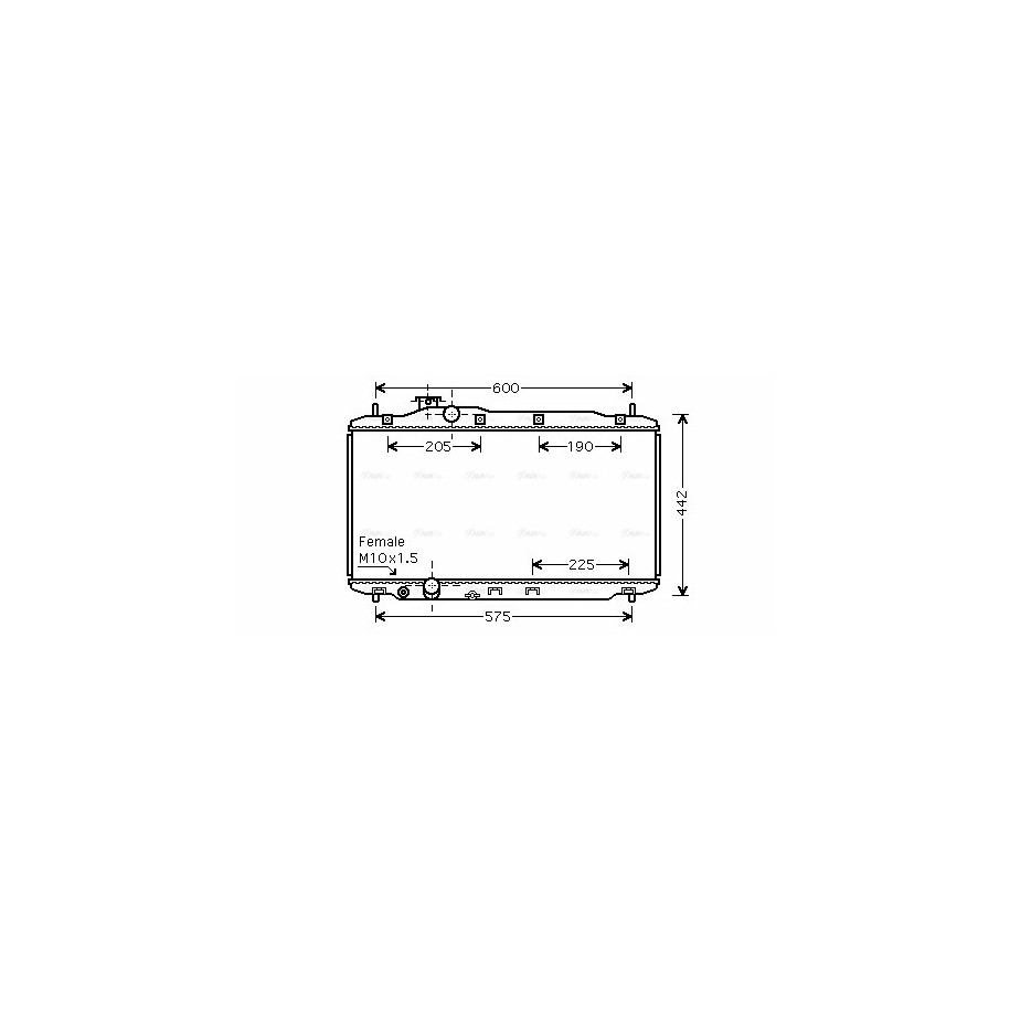 Radiator - Engine Cooling - AVA HD2189