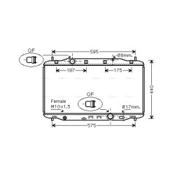 Radiator - Engine Cooling - AVA HD2190
