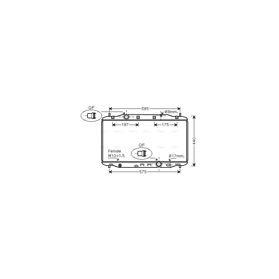 Radiator - Engine Cooling - AVA HD2190