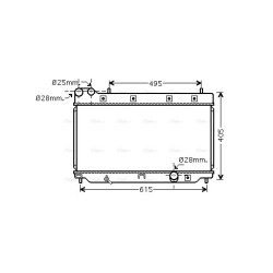 Radiator - Engine Cooling - AVA HD2206