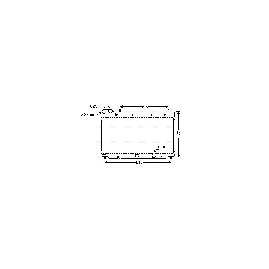 Radiator - Engine Cooling - AVA HD2206