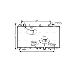 Radiator - Engine Cooling - AVA HD2215