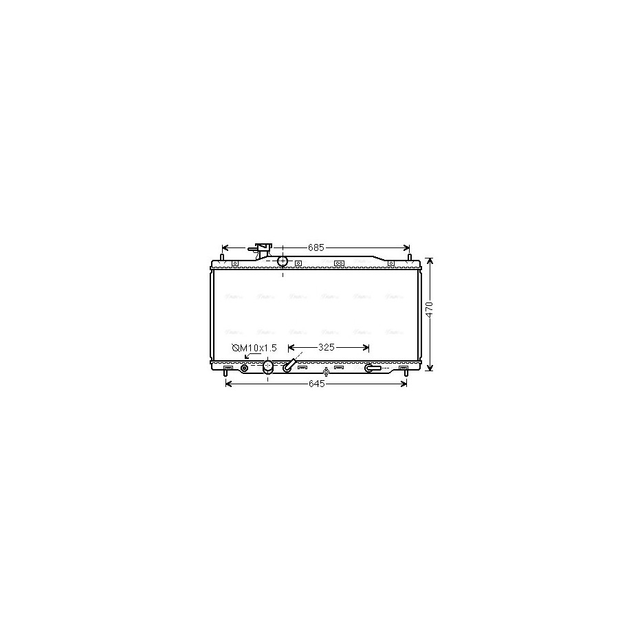 Radiator - Engine Cooling - AVA HD2226