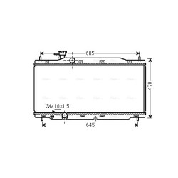 Radiator - Engine Cooling - AVA HD2241
