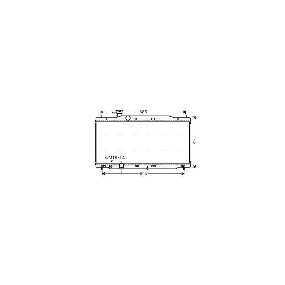 Radiator - Engine Cooling - AVA HD2241