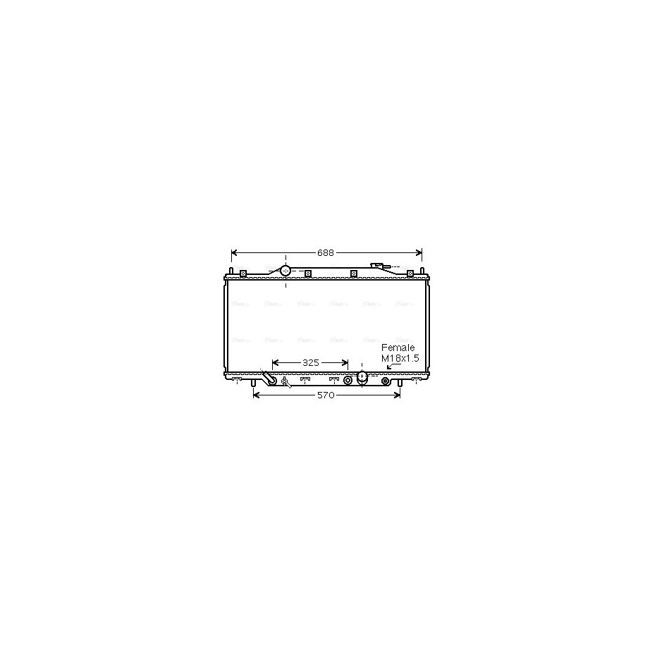 Radiator - Engine Cooling - AVA HD2244