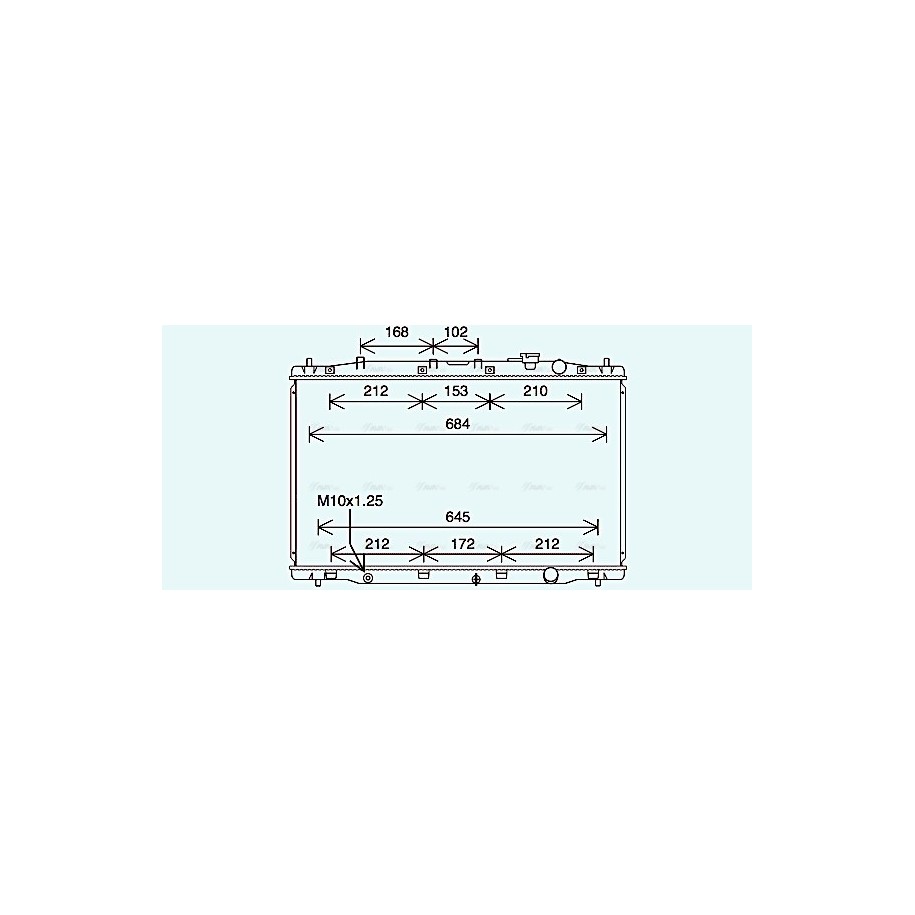 Radiator - Engine Cooling - AVA HD2313