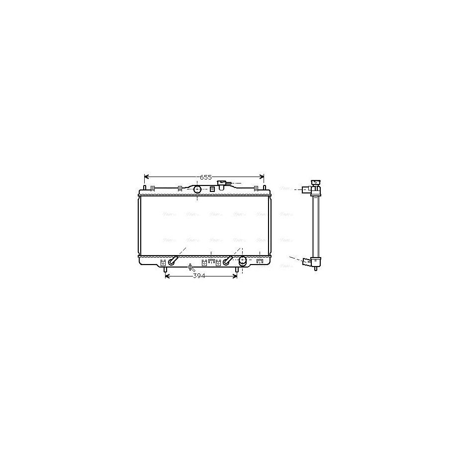 Radiator - Engine Cooling - AVA HDA2119