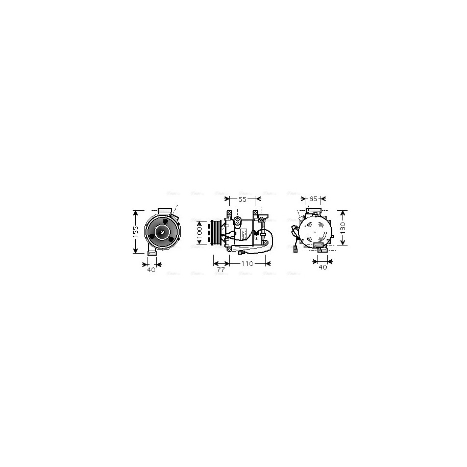AC Compressor - AVA HDAK208