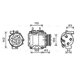 AC Compressor - AVA HDAK237