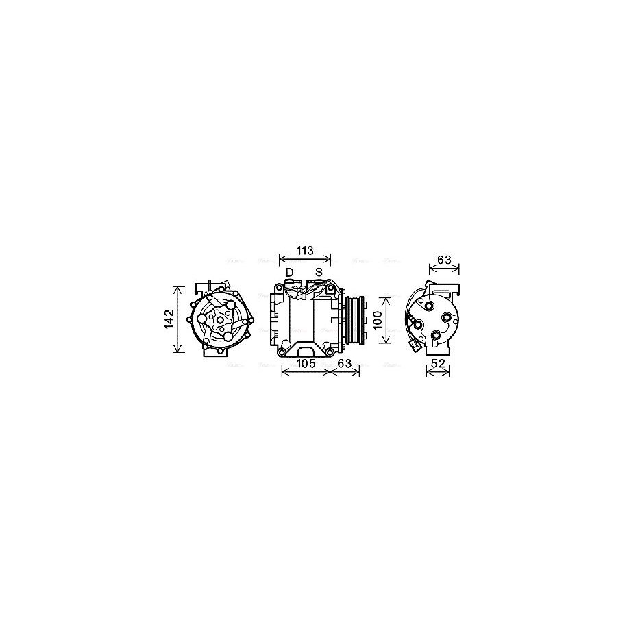 AC Compressor - AVA HDAK237