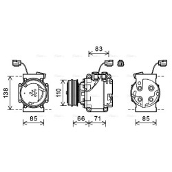 AC Compressor - AVA HDAK260
