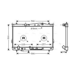 Radiator - Engine Cooling - AVA HY2078
