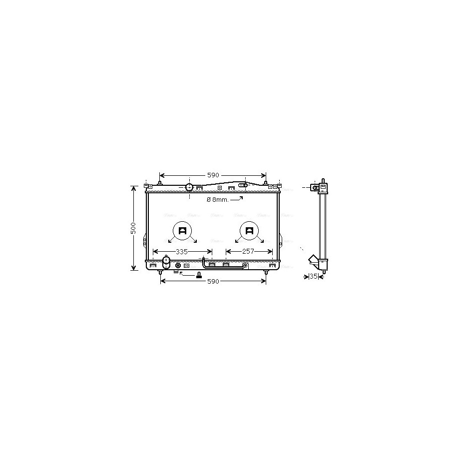 Radiator - Engine Cooling - AVA HY2078