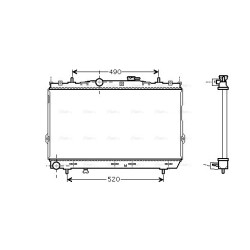 Radiator - Engine Cooling - AVA HY2095