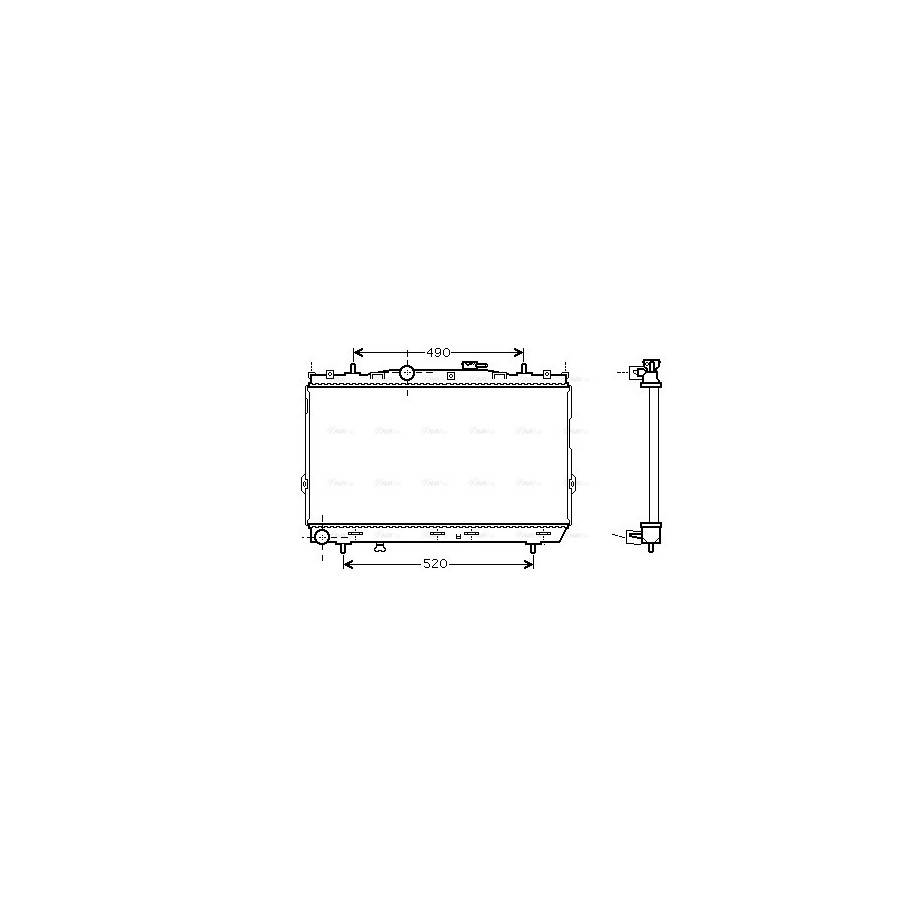 Radiator - Engine Cooling - AVA HY2095