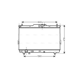 Radiator - Engine Cooling - AVA HY2113