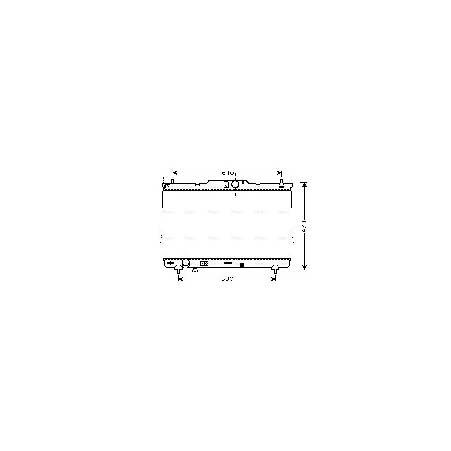 Radiator - Engine Cooling - AVA HY2113