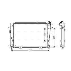 Radiator - Engine Cooling - AVA HY2126