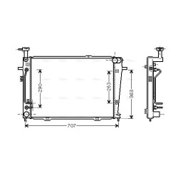 Radiator - Engine Cooling - AVA HY2130