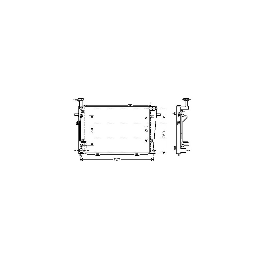Radiator - Engine Cooling - AVA HY2130