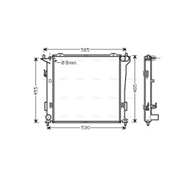 Radiator - Engine Cooling - AVA HY2181