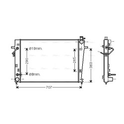 Radiator - Engine Cooling - AVA HY2247