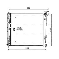 Radiator - Engine Cooling - AVA HY2282