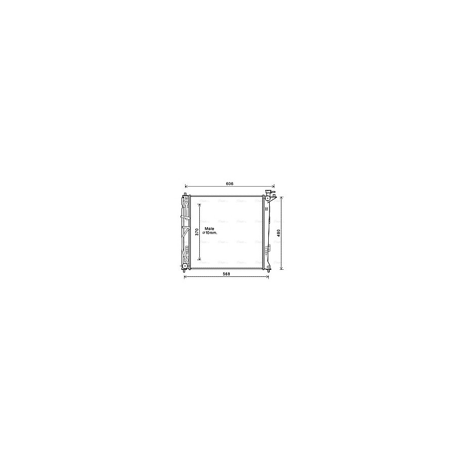 Radiator - Engine Cooling - AVA HY2282