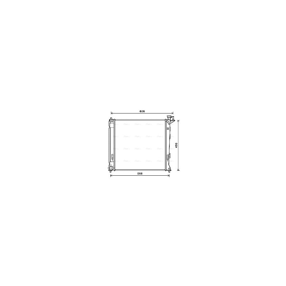 Radiator - Engine Cooling - AVA HY2284