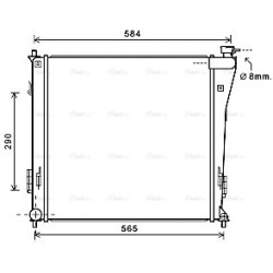 Radiator - Engine Cooling - AVA HY2303
