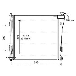 Radiator - Engine Cooling - AVA HY2305