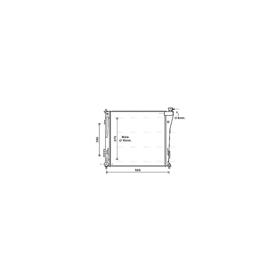 Radiator - Engine Cooling - AVA HY2305