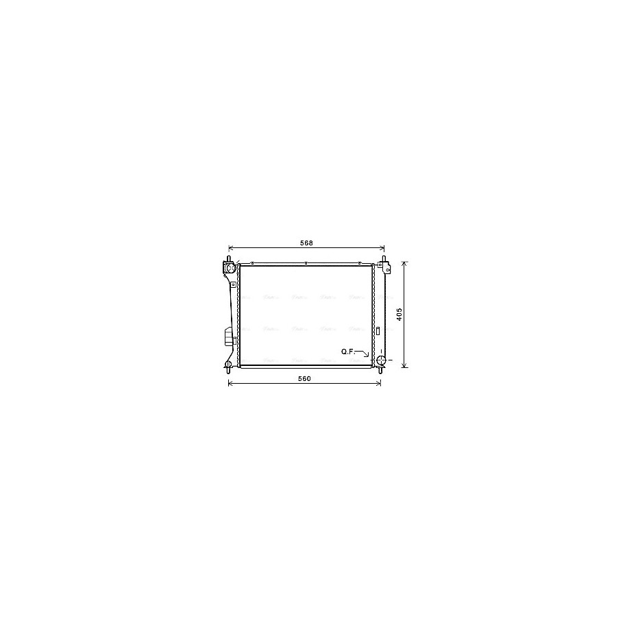 Radiator - Engine Cooling - AVA HY2309