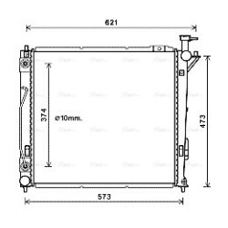 Radiator - Engine Cooling - AVA HY2339