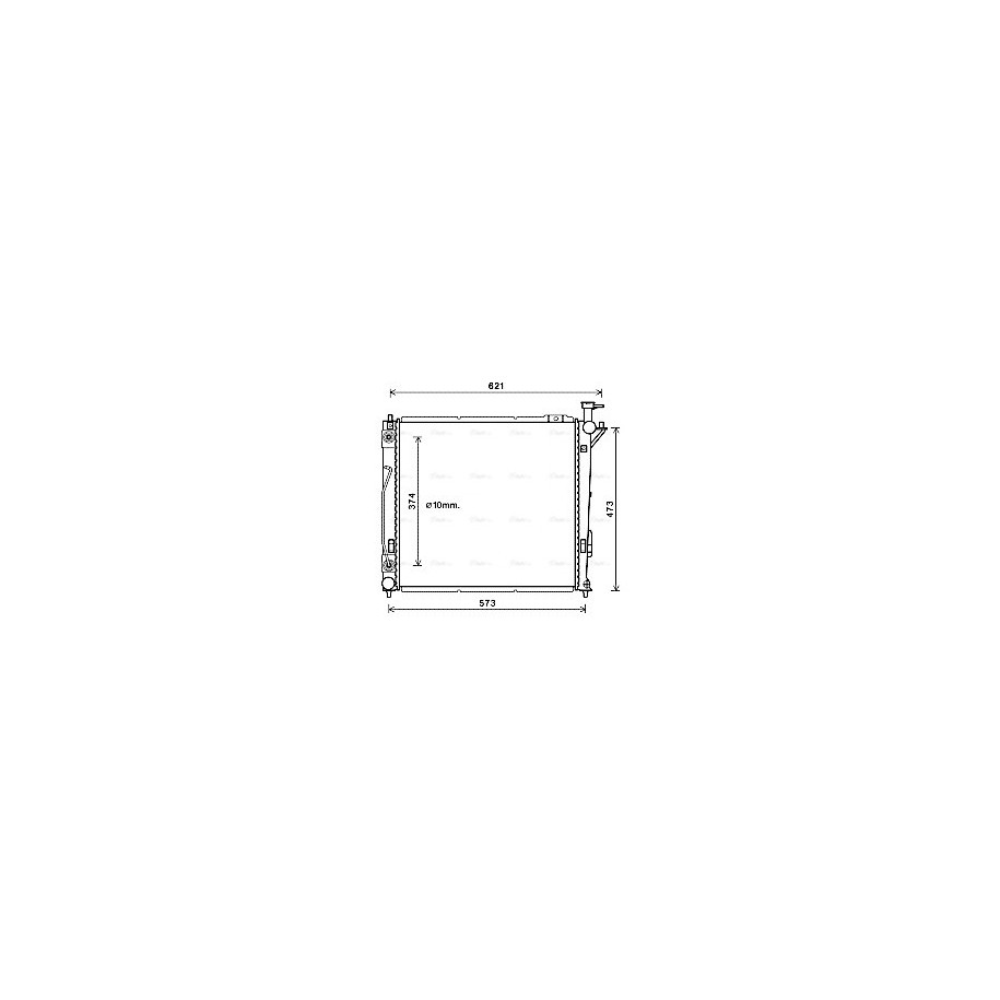 Radiator - Engine Cooling - AVA HY2339