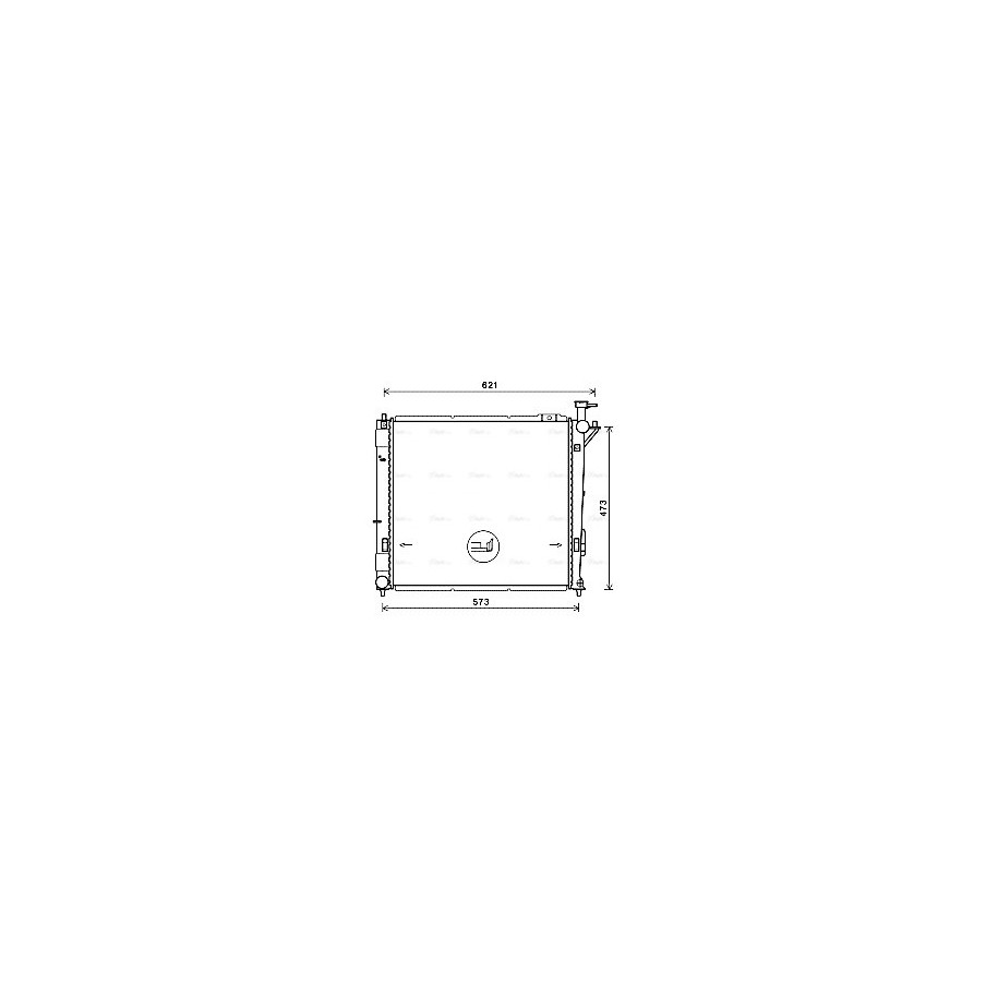 Radiator - Engine Cooling - AVA HY2346