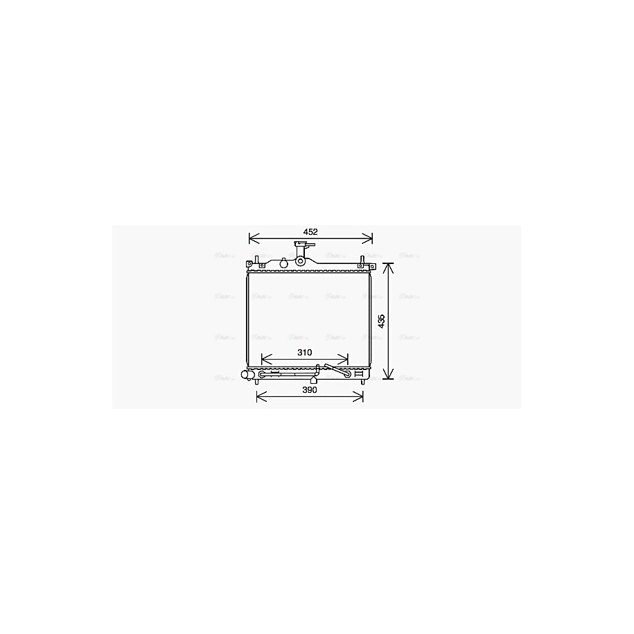 Radiator - Engine Cooling - AVA HY2453