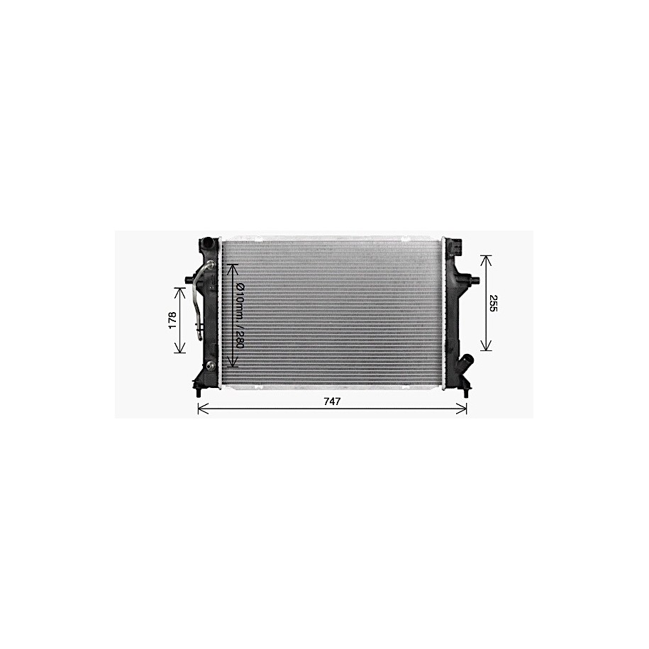 Radiator - Engine Cooling - AVA HY2596