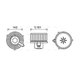 Heater Blower Motor - AVA HY8400