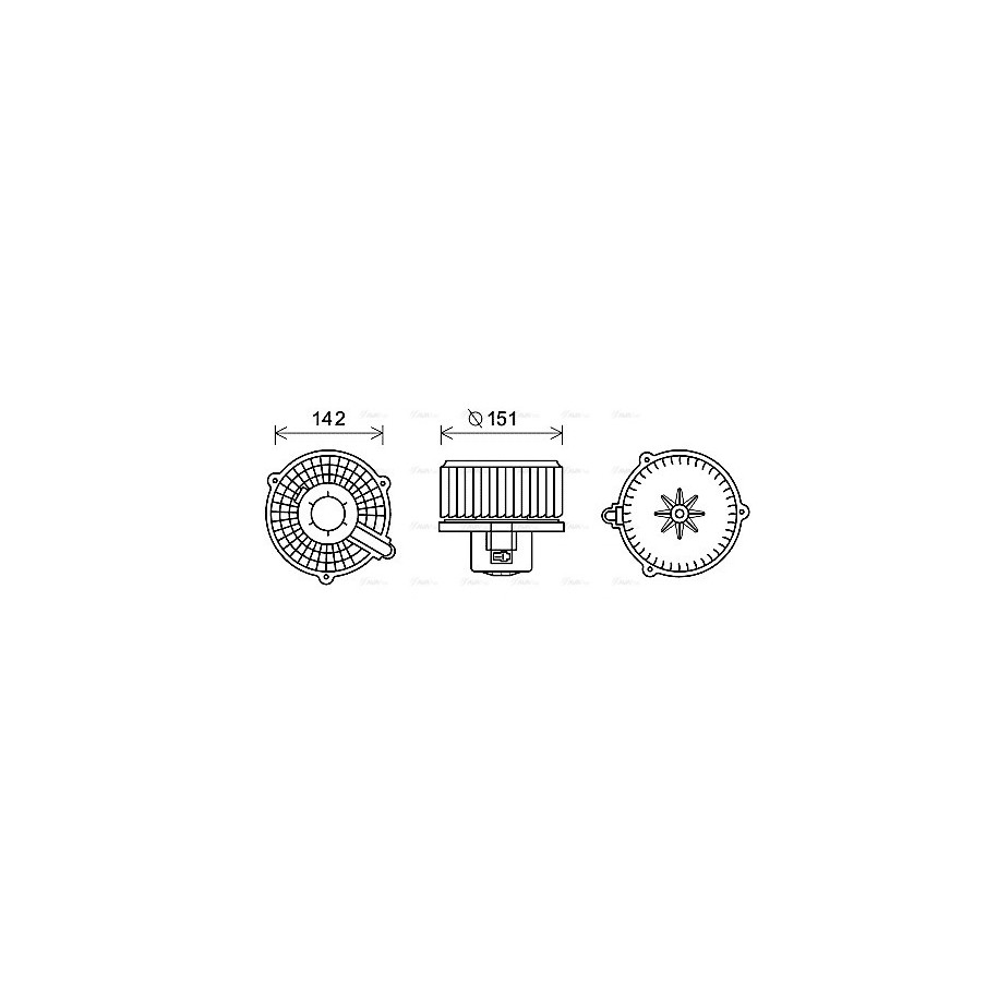 Heater Blower Motor - AVA HY8400