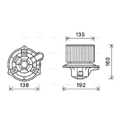 Heater Blower Motor - AVA HY8553